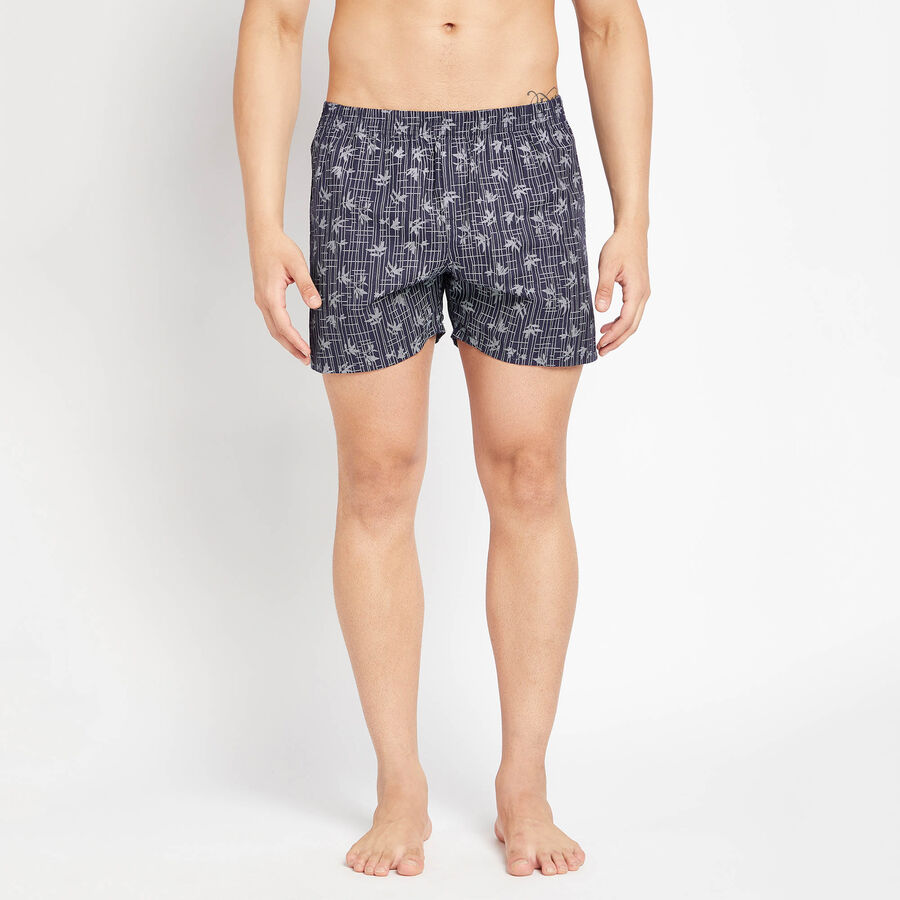 Cotton Printed Boxers, Navy Blue, large image number null