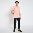 Men's Collared Half Sleeves T-Shirt, पीच, small image number null