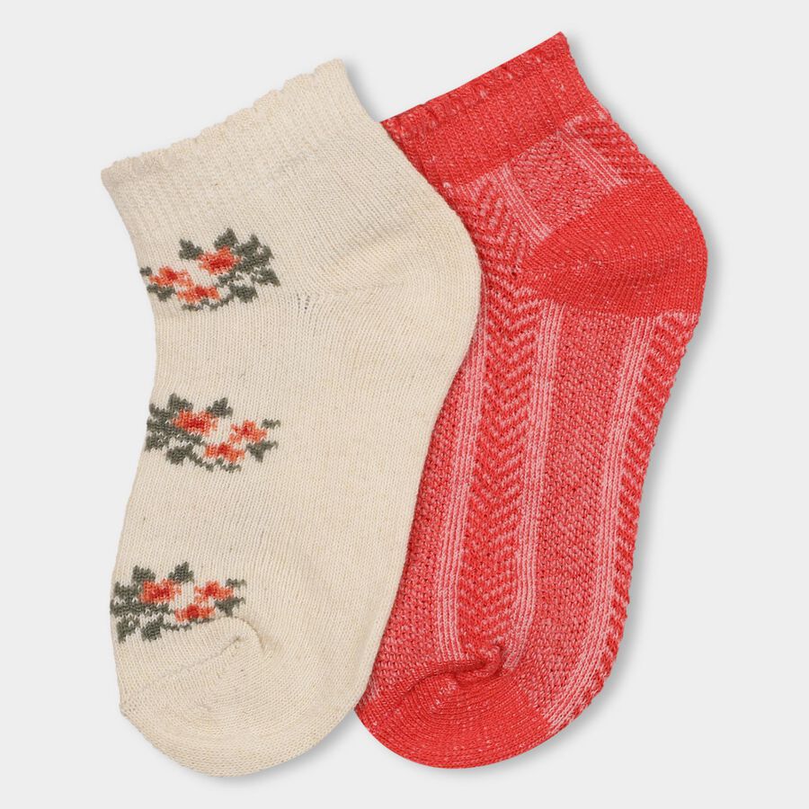 Girls' Socks (Pack of 2), Light Pink, large image number null