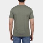 Men's Lime Green Round Neck Casual T-Shirt, Light Green, small