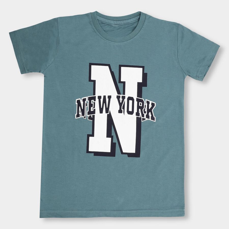 Boys' Half Sleeves T-Shirt , हल्का नीला, large image number null