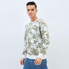 Men's Light Sage Green Crew Neck Casual Sweatshirt, Light Green, small image number null
