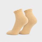 Women's Beige Regular Fit Pack of 1 Socks, Beige, small
