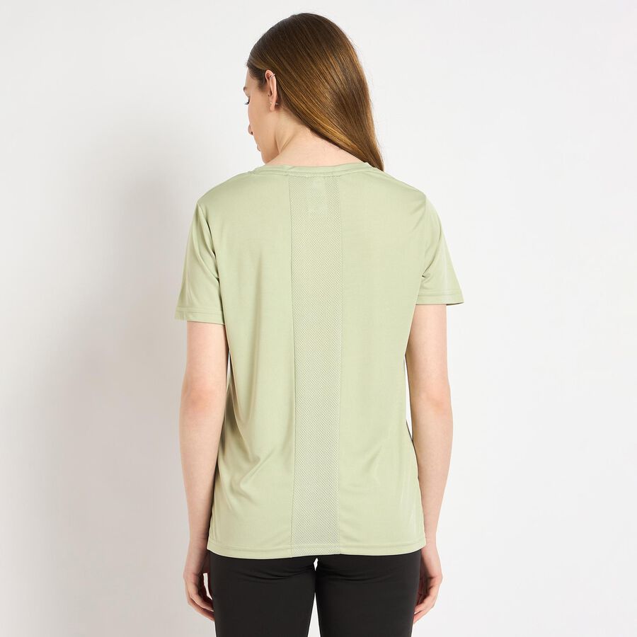 Ladies' Round Neck T-Shirt , Light Green, large