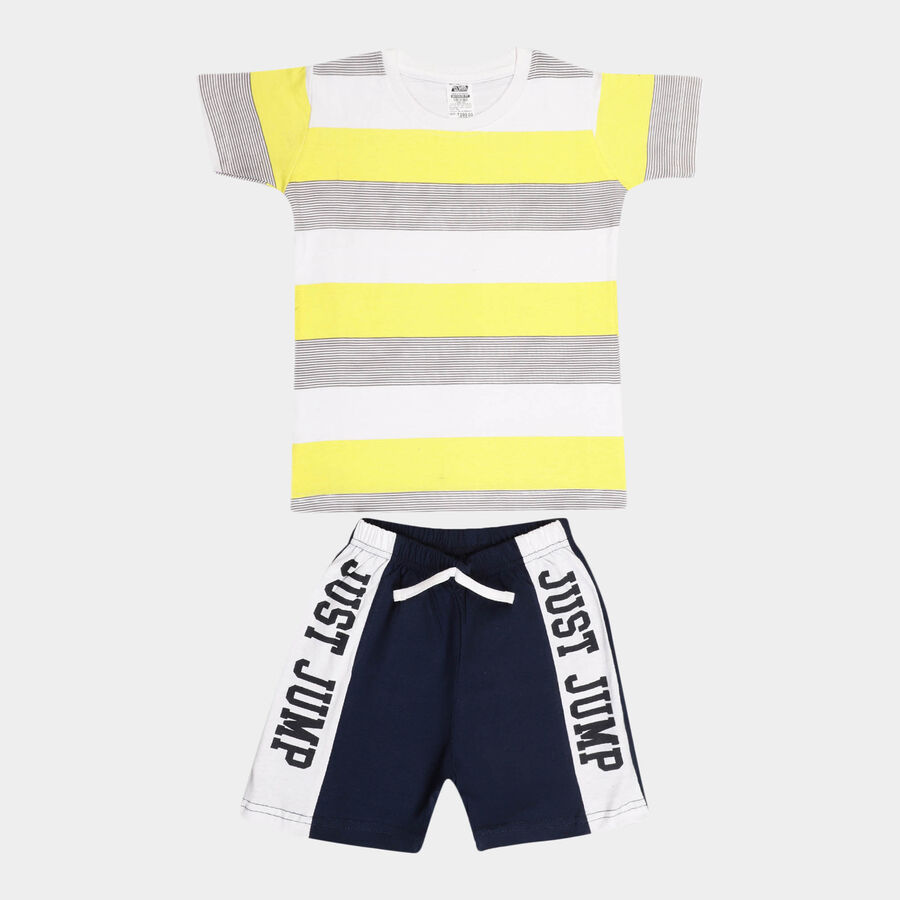 Boys Cotton Baba Suit, Yellow, large image number null