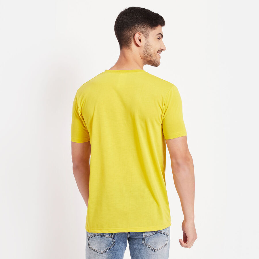 Round Neck T-Shirt, Yellow, large image number null