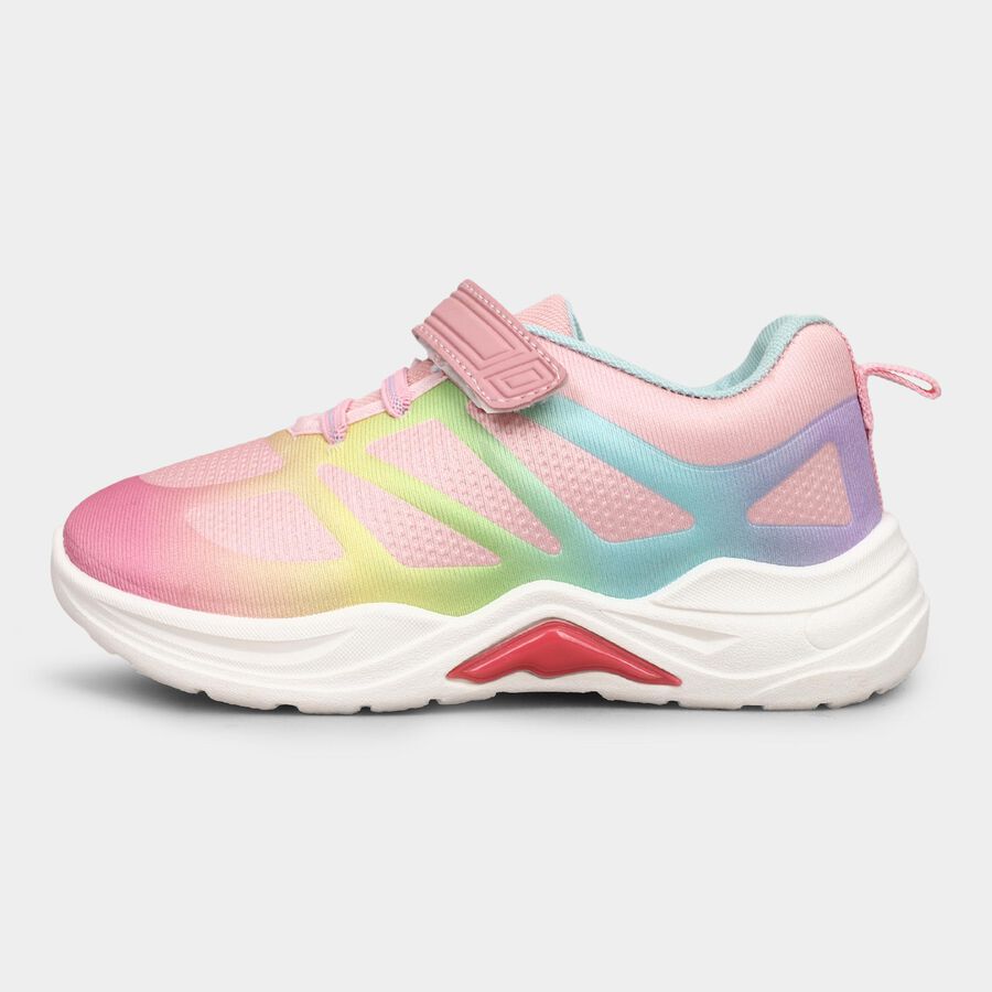 Girls Pink Velcro Casual Shoes, Pink, large image number null