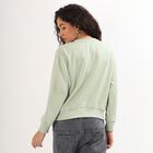 Women's Light Sage Green Crew Neck Casual Sweatshirt, Light Green, small image number null