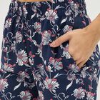 Women's Dark Navy Floral Printed Relaxed Fit Shorts, नेवी ब्लू, small image number null