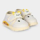 Boys' Beige Velcro Sneakers, गहरा पीला, small
