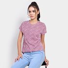 Ladies' Round Neck T-Shirt , बैंगनी, small image number null