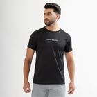 Men's Jet Black Crew Neck Athleisure T-Shirt, Black, small image number null