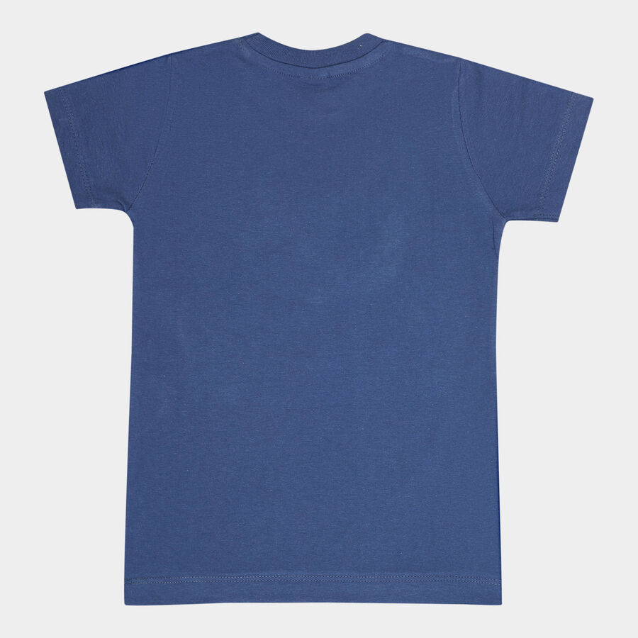 Boys Cotton T-Shirt, नेवी ब्लू, large image number null