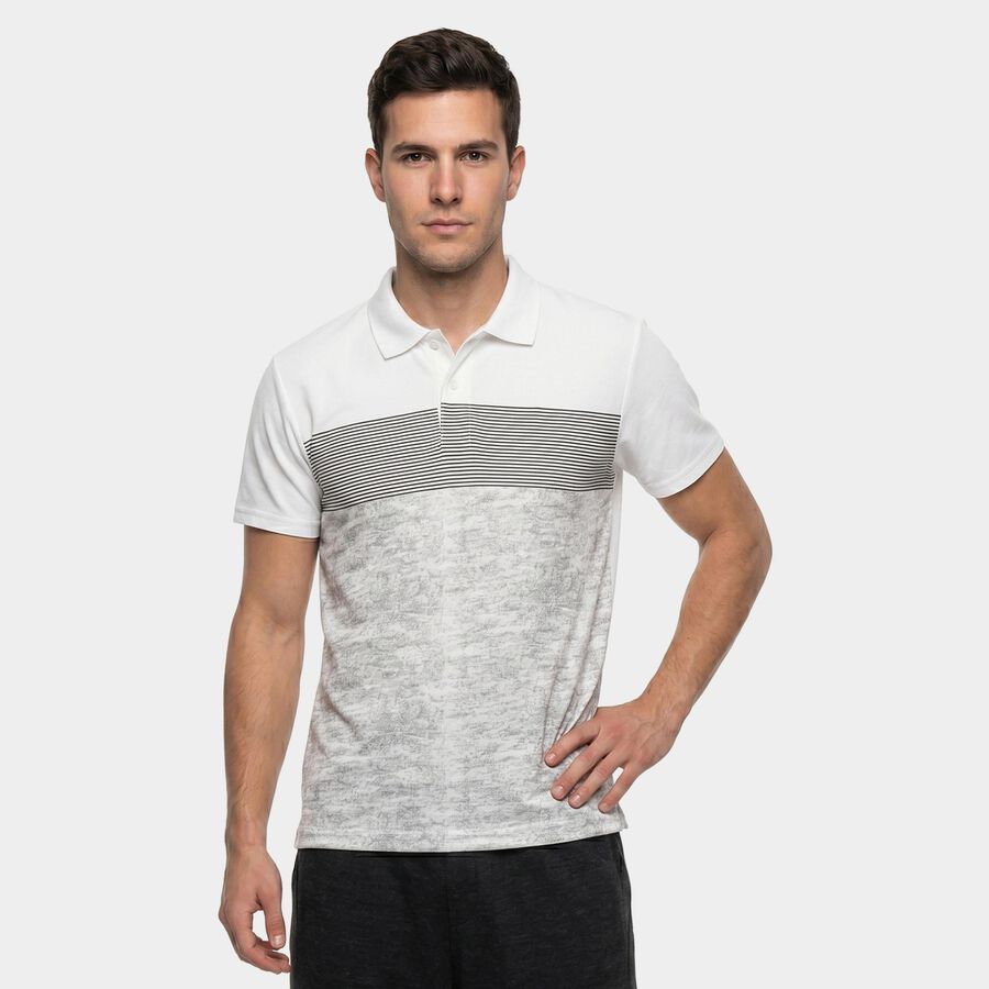 Men's White Round Neck Regular Drifit T-Shirt, सफ़ेद, large