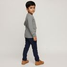 Boys Muted Charcoal Grey Thermal, मिश्रित हल्का ग्रे, small image number null