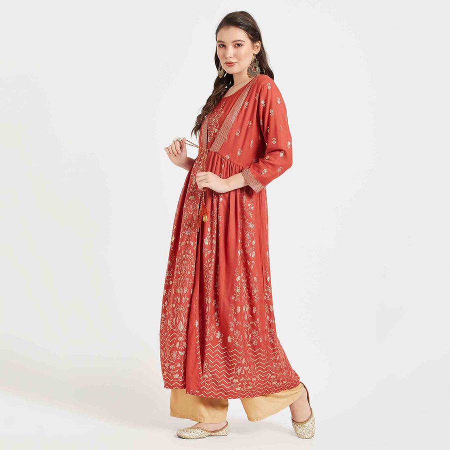 Printed Kurta, Rust, large image number null