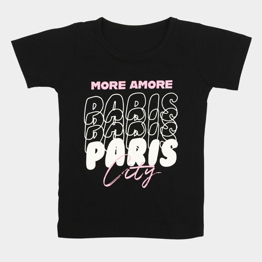 Girls' T-Shirt, Black, large