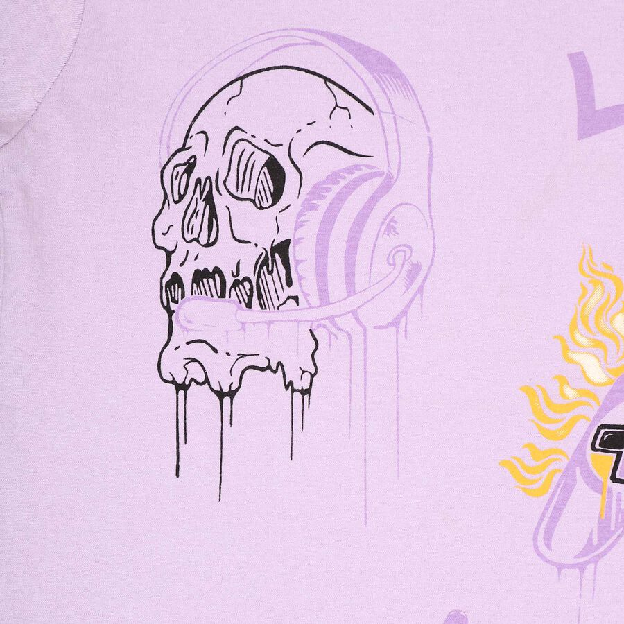 Boys Cotton T-Shirt, Lilac, large image number null