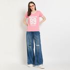 Ladies' Round Neck T-Shirt, हल्का गुलाबी, small image number null