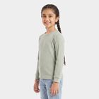 Girls' Green Long Sleeve Thermal, Light Green, small