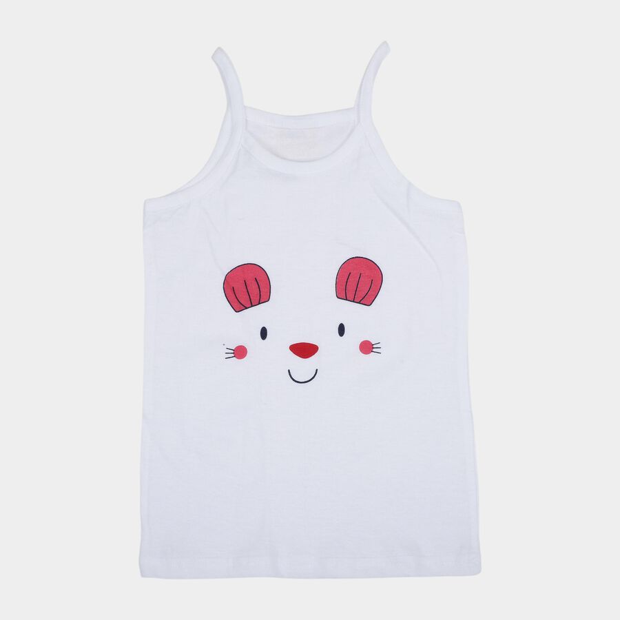 Infants White Cotton Scoop Neck Casual Vest, सफ़ेद, large