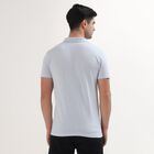 Men's Collared Half Sleeves T-Shirt, Light Blue, small