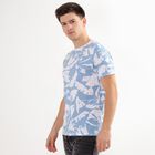 Men's Light Powder Blue Cotton Round Neck T-Shirt, Light Blue, small image number null