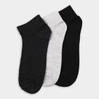 Men's Socks (Pack of 3), चारकोल, small