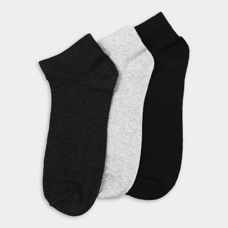 Men's Socks (Pack of 3), चारकोल, large