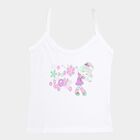 Girls Cotton Solid Vest, White, small image number null