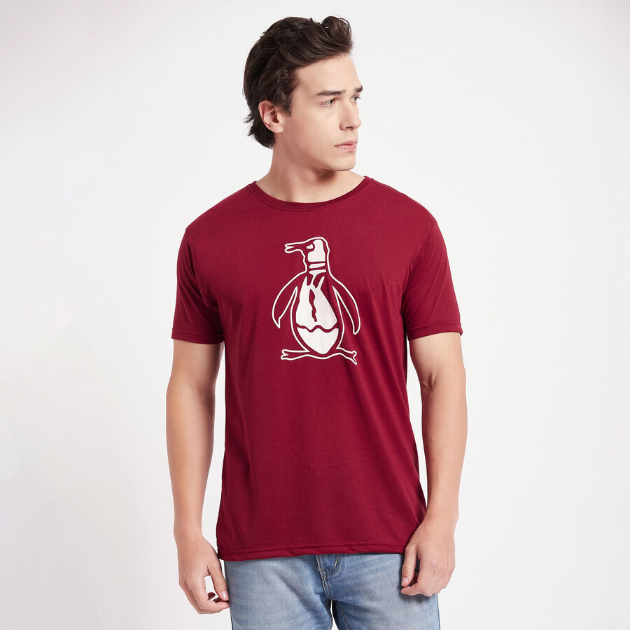 Round Neck T-Shirt, Maroon, large image number null