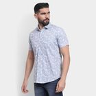 Men's 100% Cotton Casual Shirt, Light Grey, small