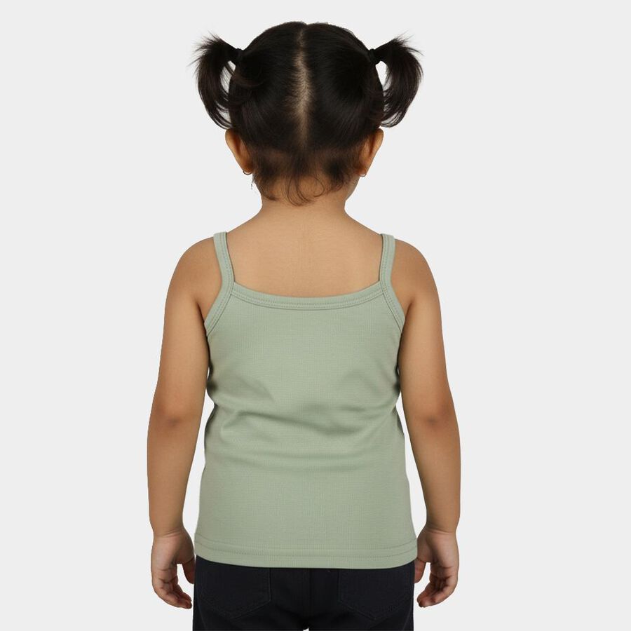 Infants' Mint Green Cotton Scoop Neck Minimalist Vest, हल्का हरा, large