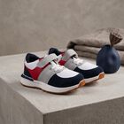 Boys' White Velcro Sneakers, सफ़ेद, small