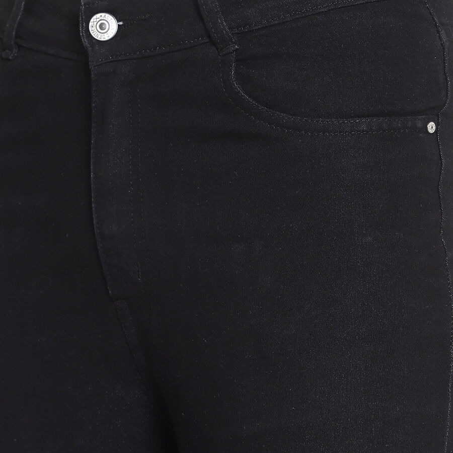 High Rise Skinny Jeans, Black, large image number null