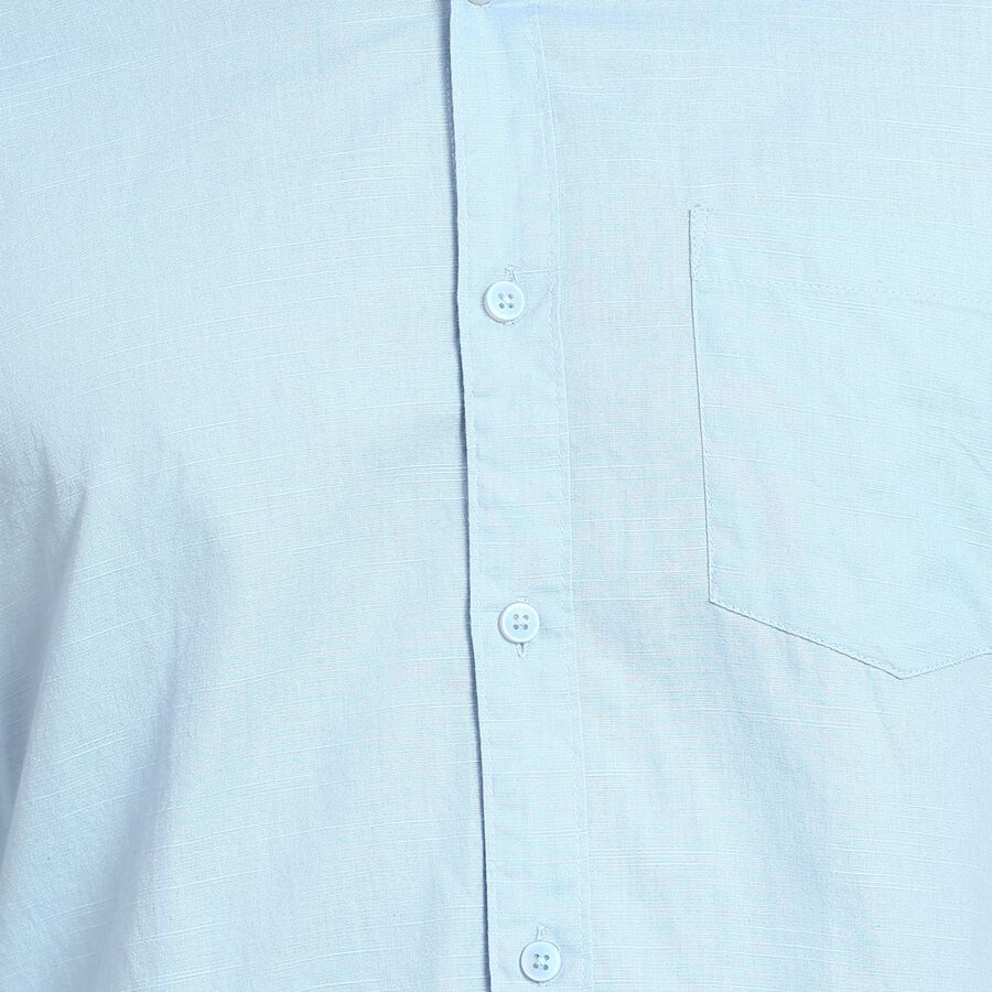 Men's 100% Cotton Casual Shirt, Light Blue, large image number null