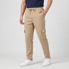 Men's Brown Regular Fit Basic Jogger, Brown, small