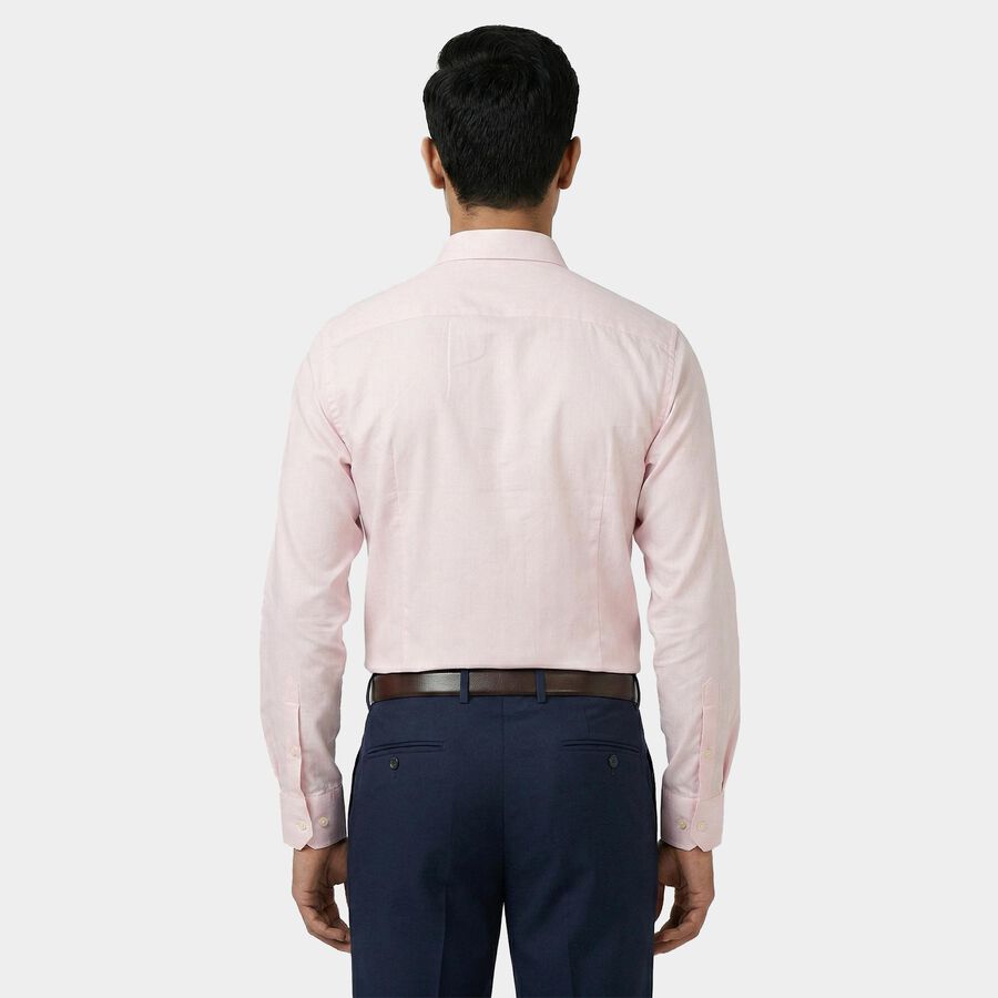 Men Pink Classic Formal Shirt, Pink, large
