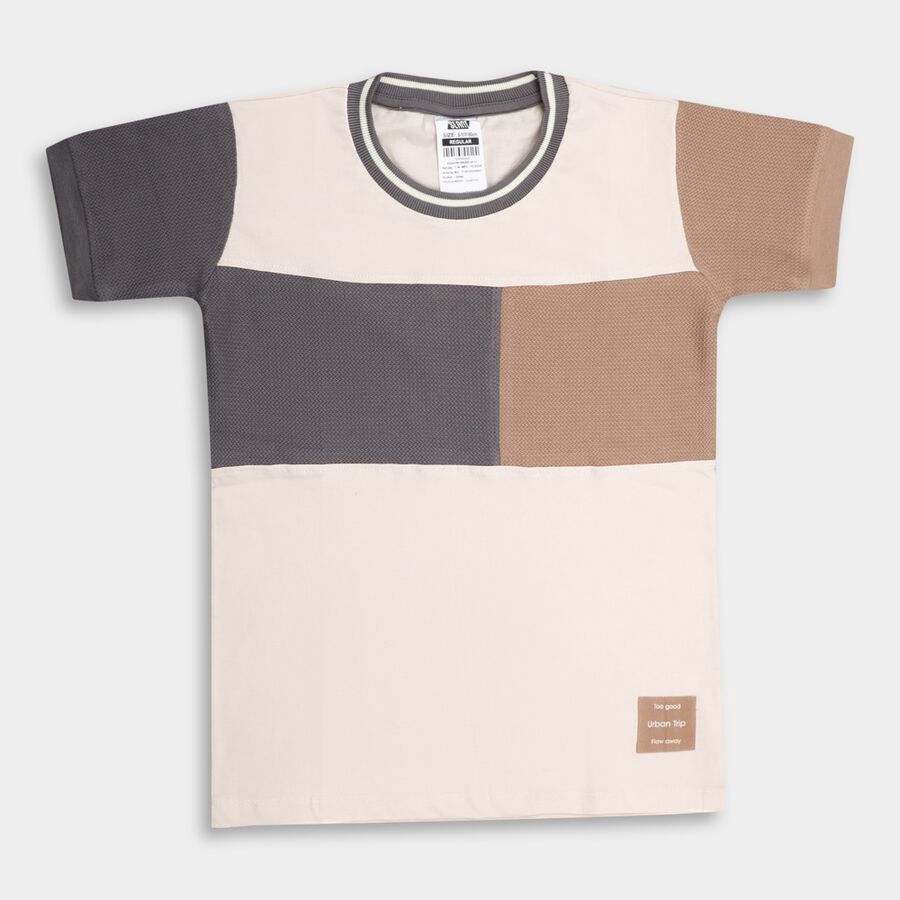 Boys' T-Shirt, भूरा, large image number null