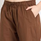Ladies' 100% Cotton Trousers , Brown, small image number null
