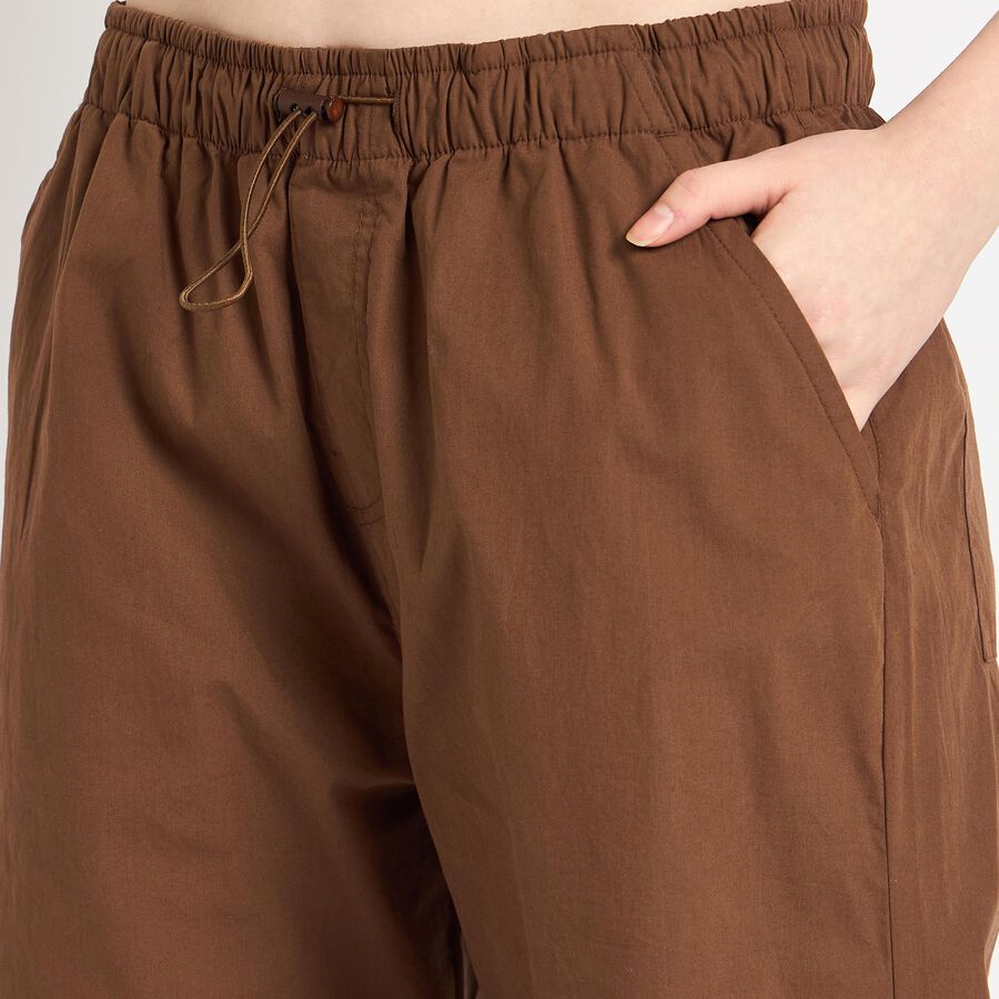 Ladies' 100% Cotton Trousers , Brown, large image number null