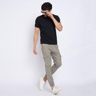 Men's Slim Fit Casual Trousers , हल्का ग्रे, small image number null
