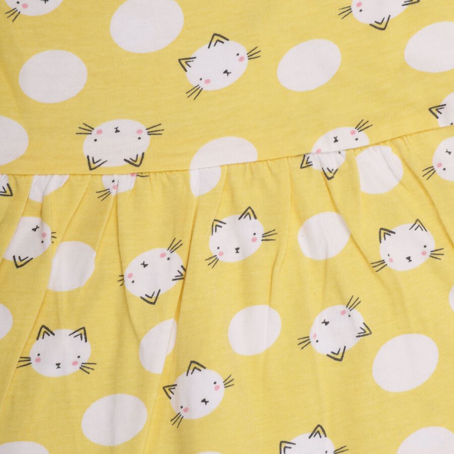 Infant Girls' 100% Cotton Frock , Yellow, large image number null