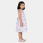 Girls' Lilac Cotton Blend Sleeveless A-Line Frock, Lilac, small