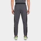 Men's Charcoal Straight Fit Panelled Track Pants, गहरा ग्रे, small