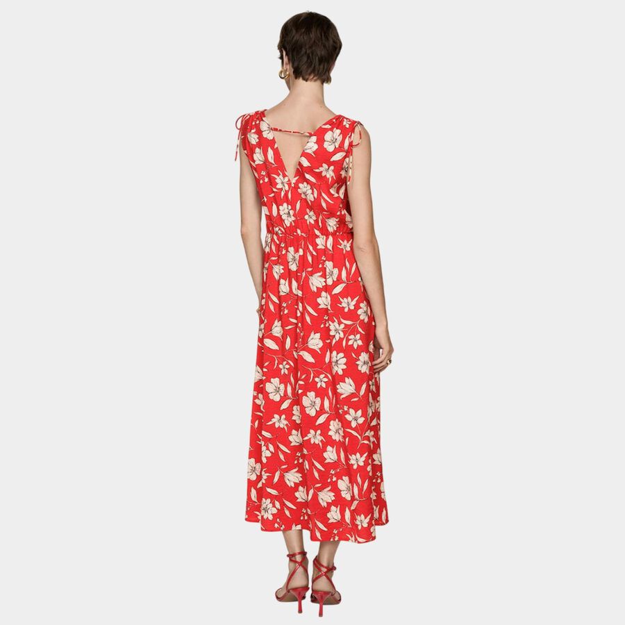 Women's Red Mock Neck Bodycon Dress, Red, large