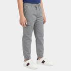 Boys Grey Regular Fit Cargo Trousers, Light Grey, small