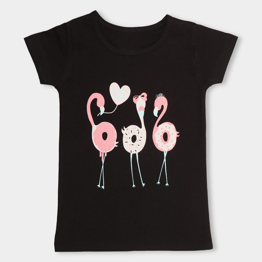 Girls' T-Shirt , Black, large image number null