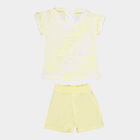 Infants Cotton Shorts Set, Yellow, small image number null