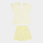 Infants Cotton Shorts Set, Yellow, small image number null